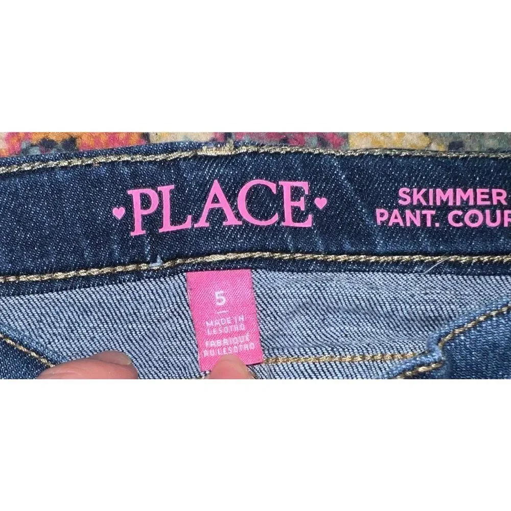 Girls Distressed Denim Skimmer Shorts - Sage Wash (5)